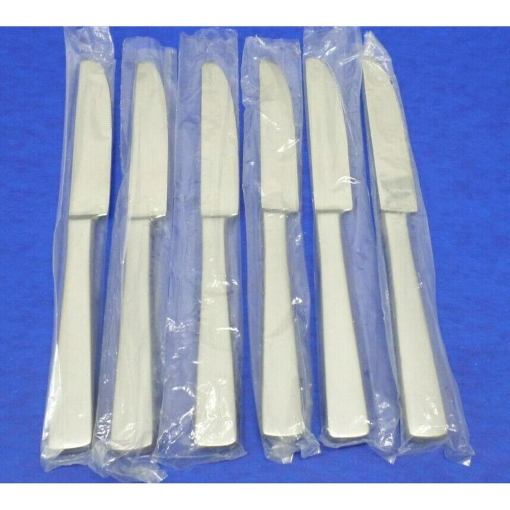 6 WMF Cromargan ROYAL FROSTED Wide Handle 18/10 Stainless Flatware DINNER KNIVES